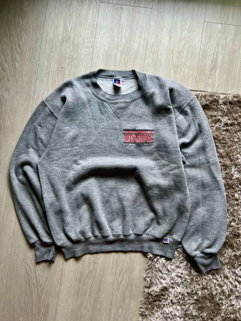 VTG 90s Made in USA Russell Athletic University of Winnipeg Embroidered Crewneck